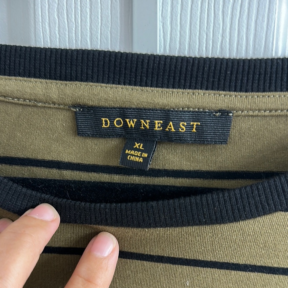 Downeast Green Black Long Sleeve Crew Neck Dress - Picture 2 of 4